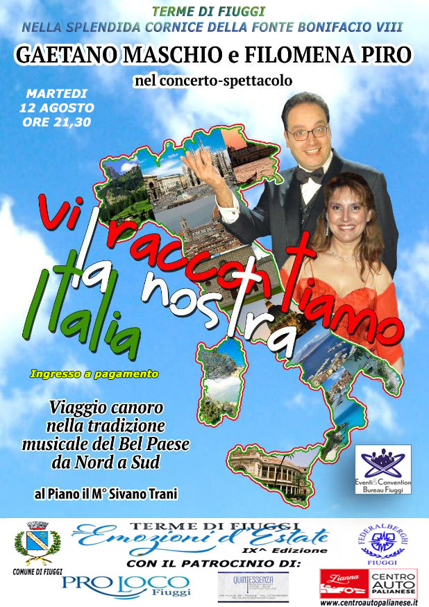 12 Agosto 2025 VI RACCONTIAMO LA NS ITALIA con Gaetano Maschio e Filomena Piro