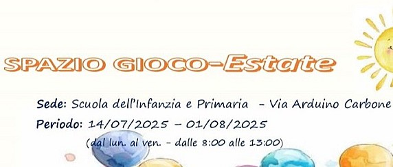 ATTIVITA' SPAZIO GIOCO - ESTATE 2025 Seconda settimana