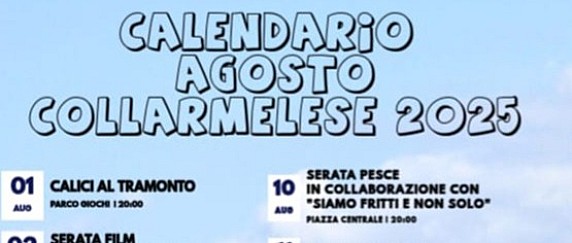 Calendario Agosto Collarmelese 2025