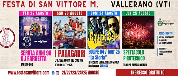 Festeggiamenti San Vittore Martire 2024-2025