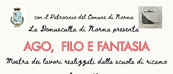 [NORMA ESTATE 2025] "Ago, filo e fantasia" Mostra dei lavori realizzati dalla scuola di ricamo