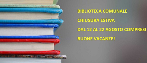 Chiusura estiva Biblioteca Comunale