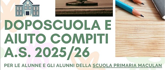 Doposcuola e aiuto compiti A.S. 2025/2026