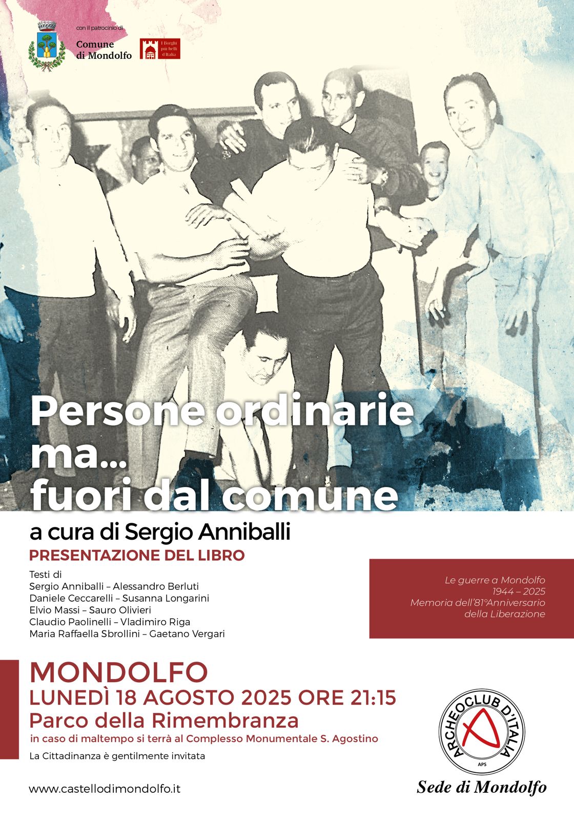 Locandina presentazione Libro Persone Ordinarie fuori dal comune_Mondolfo_...o 2025