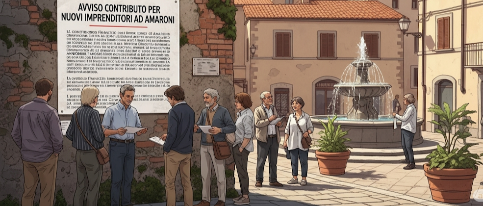 Avviso pubblico del Comune di Amaroni - Contributo per chi trasferisce residenza e domicilio qui. Il bando è aperto a imprenditori, pensionati e lavoratori agili che vogliono stabilirsi ad Amaroni.