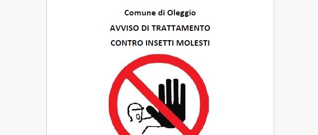 Avviso di trattamento di controllo dell'infestazione di Ifantria americana (Hyphantria cunea) e altri insetti molesti: il giorno 22/08/2025 dalle ore 02:00 am alle ore 07:00 am