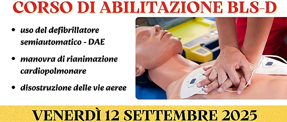 Corso di abilitazione BLS-D rivolto alla cittadinanza
