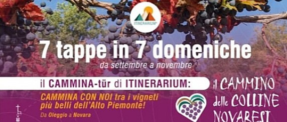 Cammina-tür sul cammino delle colline novaresi 1° tappa: Oleggio e i vigneti di Mezzomerico. Domenica 7 settembre