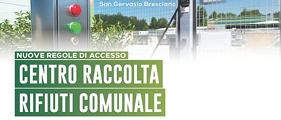 Accesso al centro di raccolta rifiuti