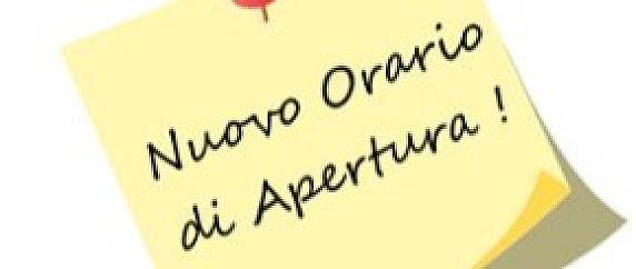 Nuovo orario di apertura definitivo