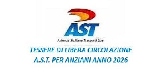 Rilascio delle tessere per il trasporto gratuito sulle linee A.S.T. per Anziani - Anno 2026