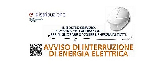 Avviso interruzione programmata di energia elettrica