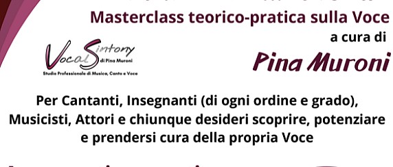 Masterclass teorico-pratica sulla Voce - a cura di Pina Muroni