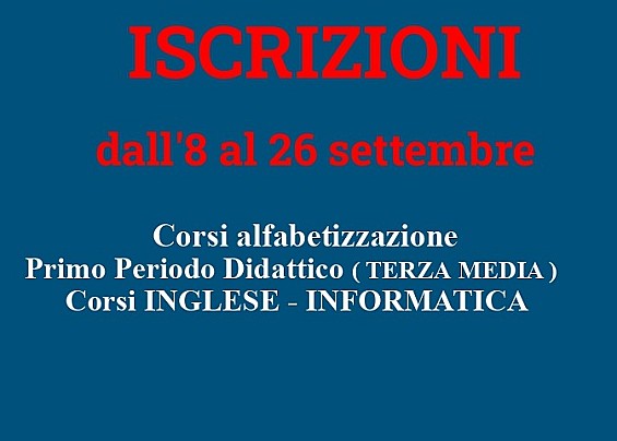 Istruzione adulti: avvio iscrizione ai corsi per l'anno scolastico 2025/2026