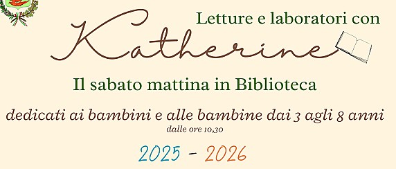 Letture e laboratori con Katherine - stagione 2025/2026