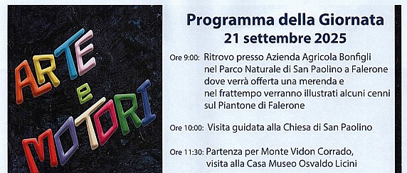 GIORNATA ARTE E MOTORI 21 SETTEMBRE