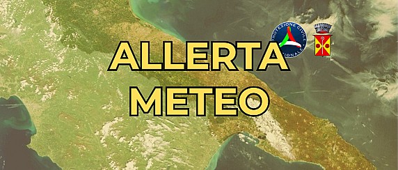Messaggio di allerta meteo GIALLA diramato dalla Protezione Civile.