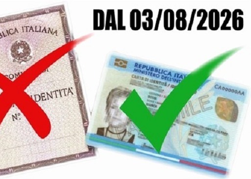 La carta d'identità cartacea non sarà più valida all'espatrio dal 3 agosto 2026