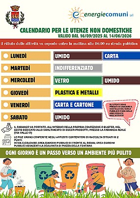 Calendario utenze NON domestiche 2025 Inverno
