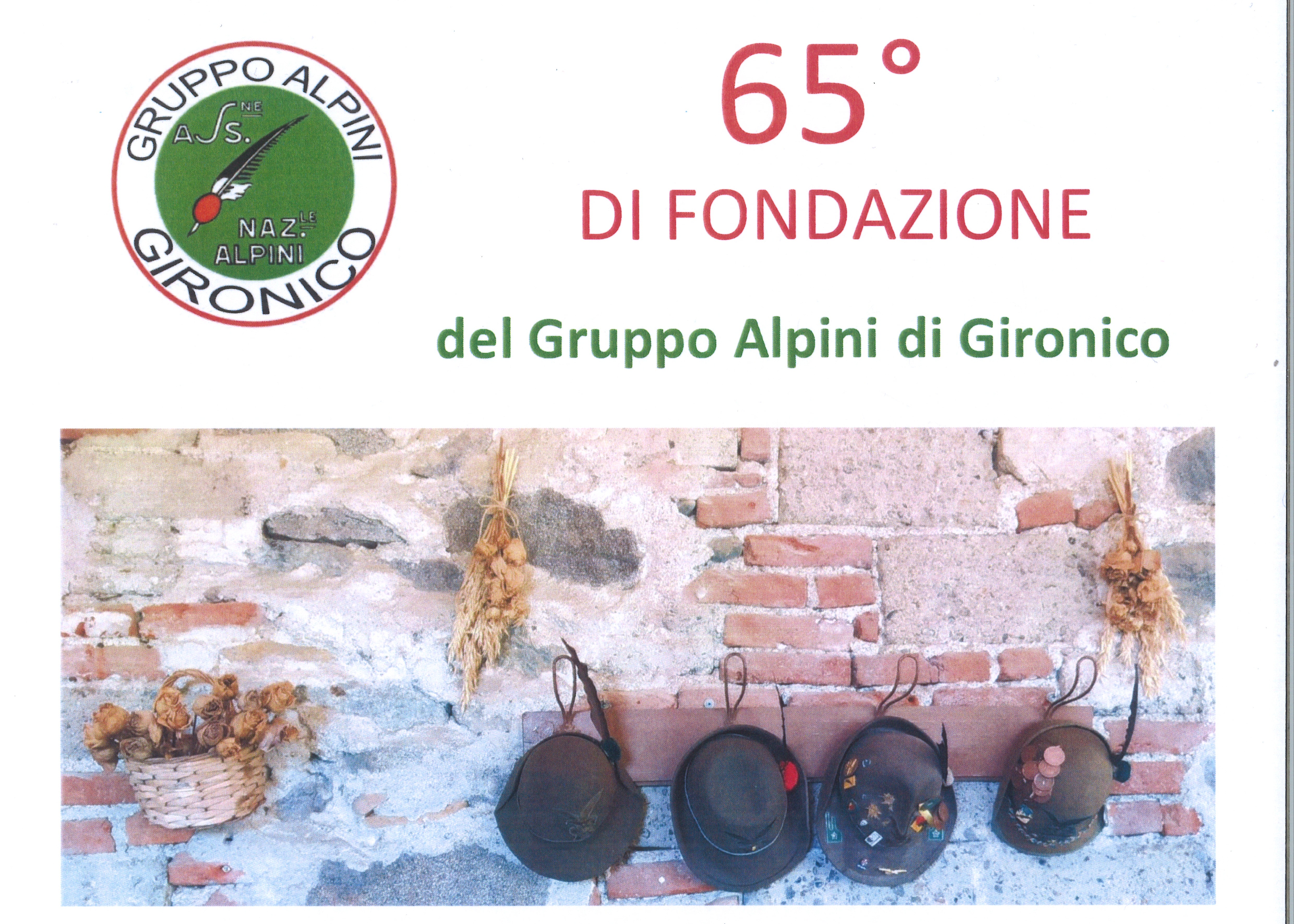 65° DI FONDAZIONE DEL GRUPPO ALPINI DI GIRONICO