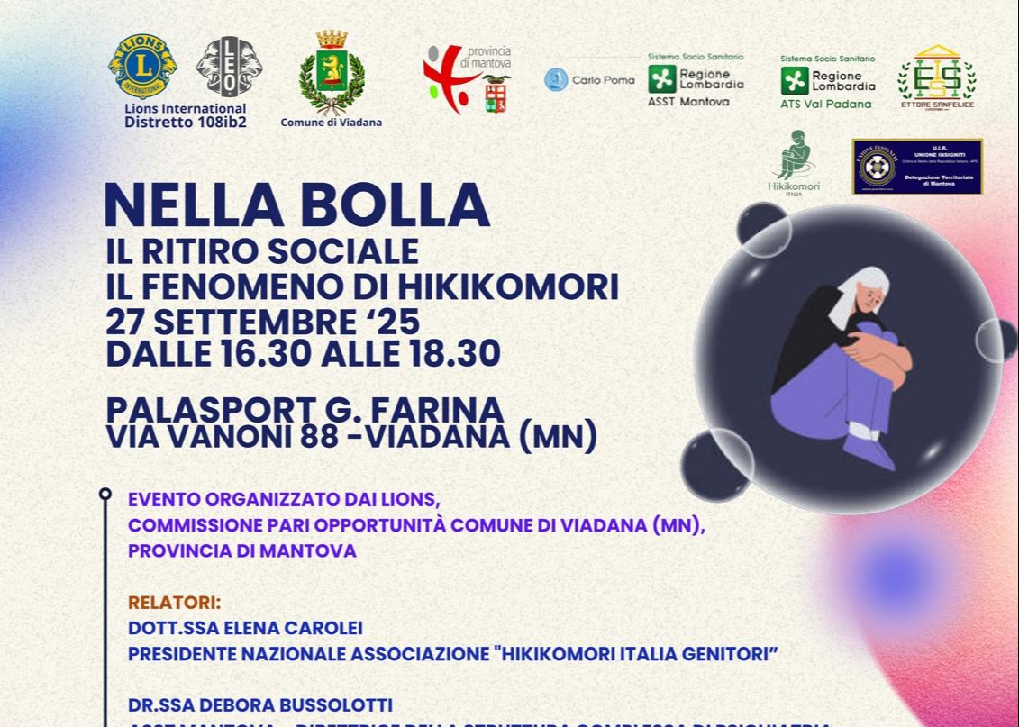 "Nella Bolla" – Incontro sul Fenomeno Hikikomori Viadana il 27 Settembre 2025
