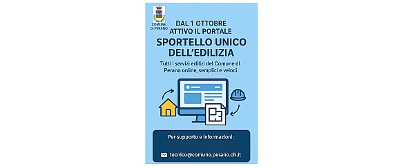 Avvio Sportello Unico per l'Edilizia (SUE)