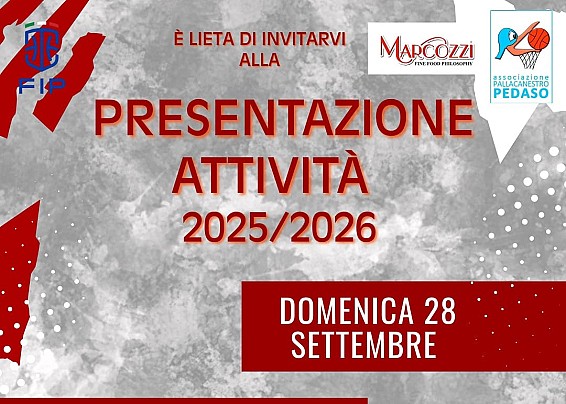 Spazio Associazioni - 🏀 Pallacanestro Pedaso: Presentazione attività 2025/26 ⛹🏼