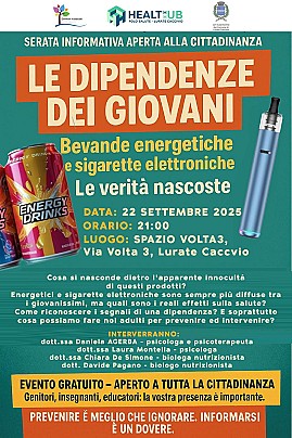 Dipendenze dei giovani 22 settembre