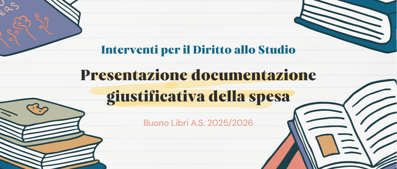 Presentazione documentazione giustificativa delle spese per il "Buono Libri A.S. 2025/2026"