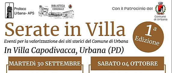 Serate in Villa" - Canti Religiosi, Popolari e di Montagna - 30 Settembre a Villa Capodivacca
