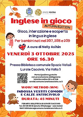 Inglese in gioco 3 ottobre