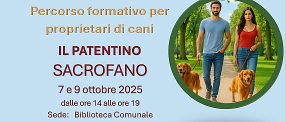 Percorso formativo “Il Patentino” per proprietari di cani