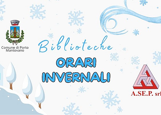 Orari invernali delle Biblioteche di Porto Mantovano