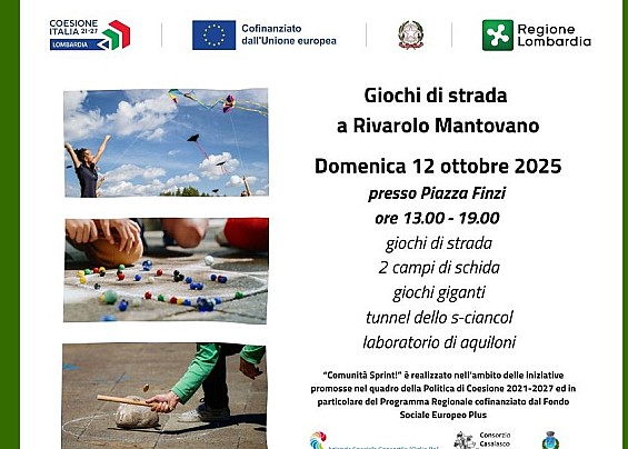 "Giochi di strada" a Rivarolo Mantovano – Un pomeriggio di festa e tradizione per grandi e piccoli