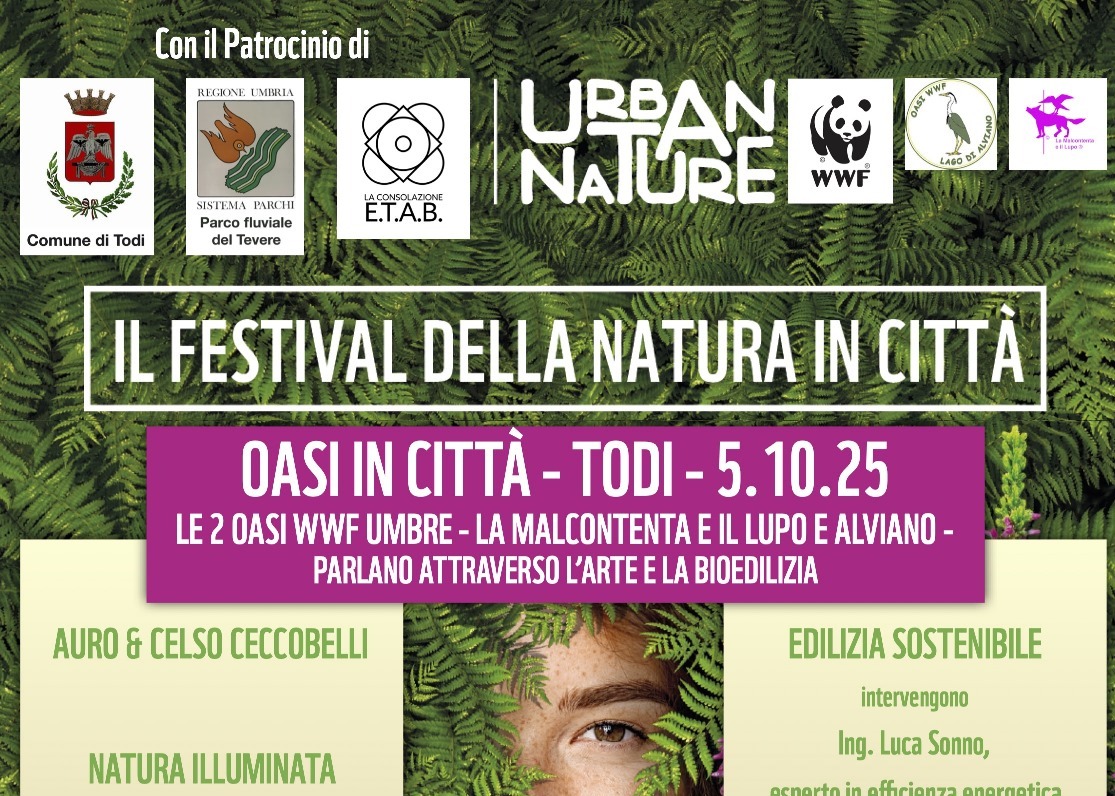 LE 2 OASI WWF UMBRE - LA MALCONTENTA E IL LUPO E ALVIANO - parlano attraverso l’arte e la bioedilizia con L’opera di AURO & CELSO CECCOBELLI, “NATURA ILLUMINATA”