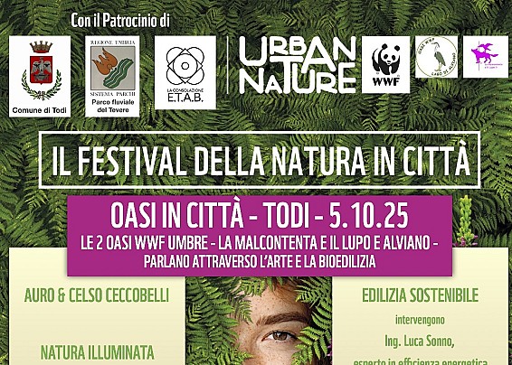 LE 2 OASI WWF UMBRE - LA MALCONTENTA E IL LUPO E ALVIANO - parlano attraverso l’arte e la bioedilizia con L’opera di AURO & CELSO CECCOBELLI, “NATURA ILLUMINATA”