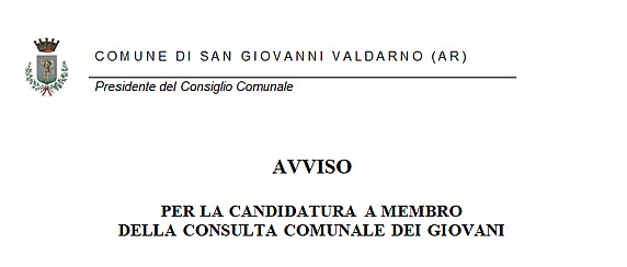 AVVISO - Candidature per la Consulta Comunale dei Giovani