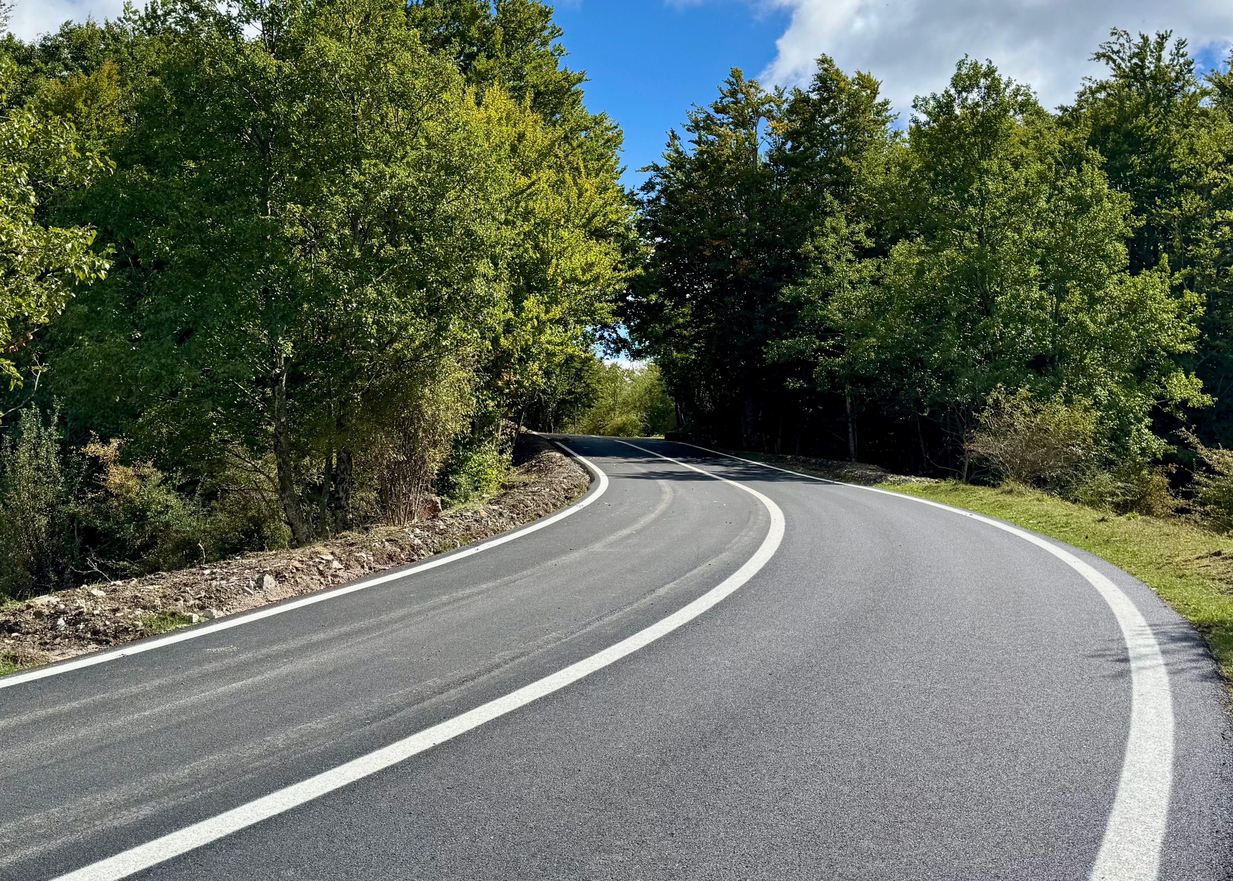 Completati i lavori di sistemazione, miglioramento e messa in sicurezza della viabilità comunale per l'accessibilità al Bosco Favino