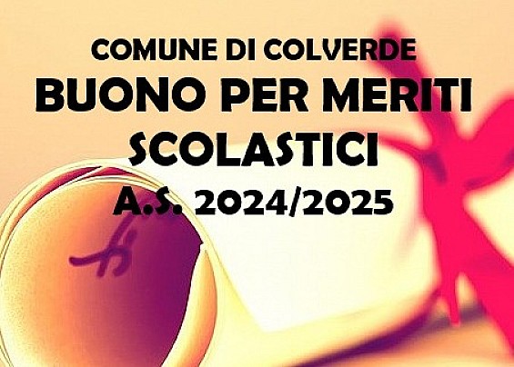 BUONI PER MERITI SCOLASTICI - A.S. 2024/2025