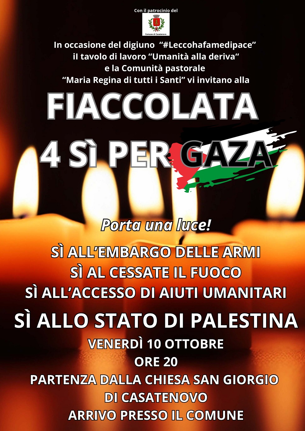 Fiaccolata per Gaza