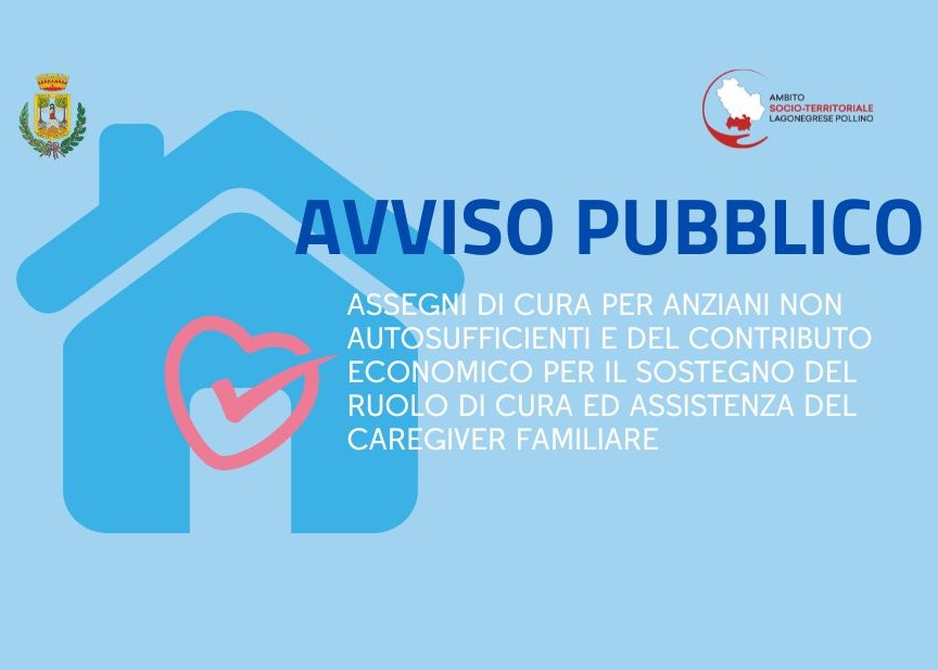 Pubblicati due avvisi rivolti ai residenti nell'Ambito Socio-Territoriale n.2 "Lagonegrese Pollino"