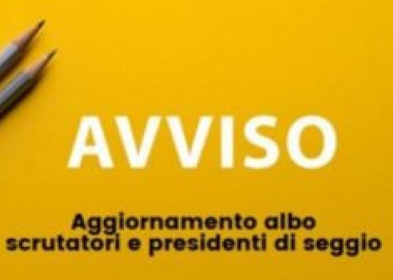 Aggiornamento Albo Presidenti di Seggio e Scrutatori