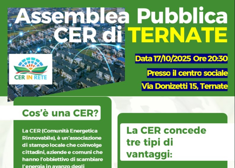 Comunità Energetica Rinnovabile di Ternate - assemblea pubblica