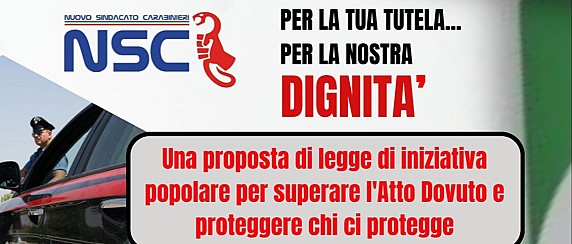 Raccolta Firme sulla proposta di Legge per la Tutela del Personale delle Forze dell’Ordine