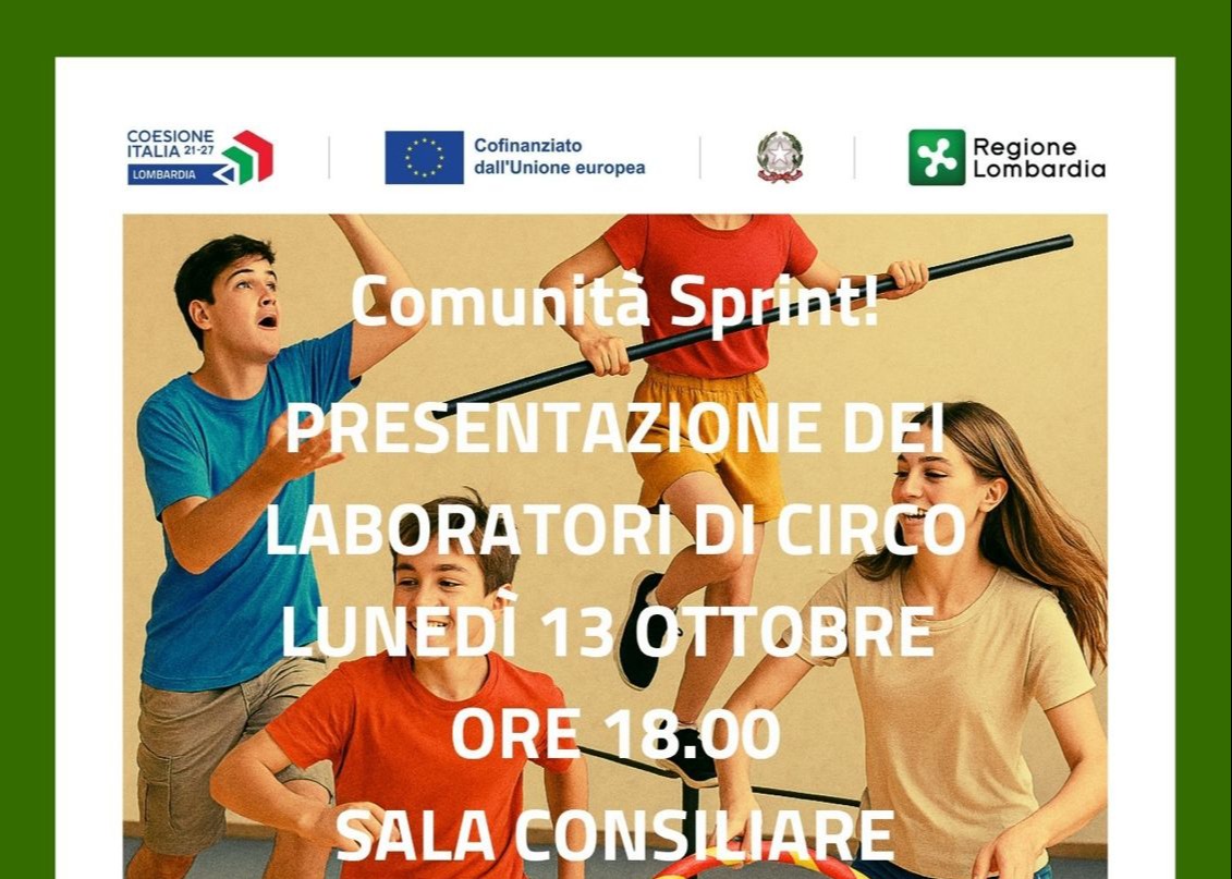 Laboratori di circo: lunedì 13 ottobre la presentazione in Sala Consiliare a Motta Baluffi