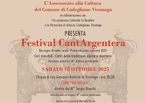 FESTIVAL CantArgentera -rassegna di canto corale- TERZA SERATA