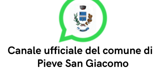 Canale Whatsapp ufficiale del Comune di Pieve San Giacomo