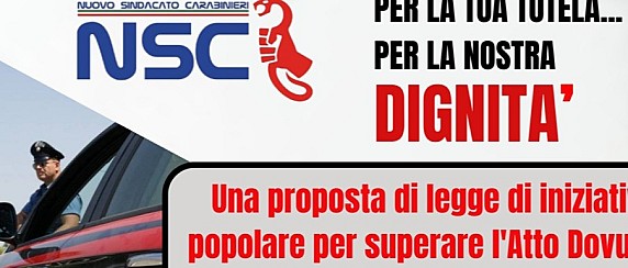 PROPOSTA DI LEGGE DI INIZIATIVA POPOLARE del Nuovo Sindacato Carabinieri
