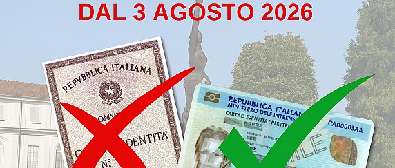Cessazione validità della carta d’identità cartacea a partire dal 03 agosto 2026