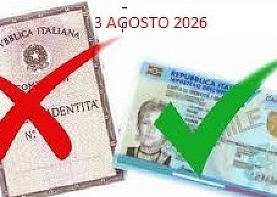 Cessazione validità della carta d’identità cartacea a partire dal 03 agosto 2026